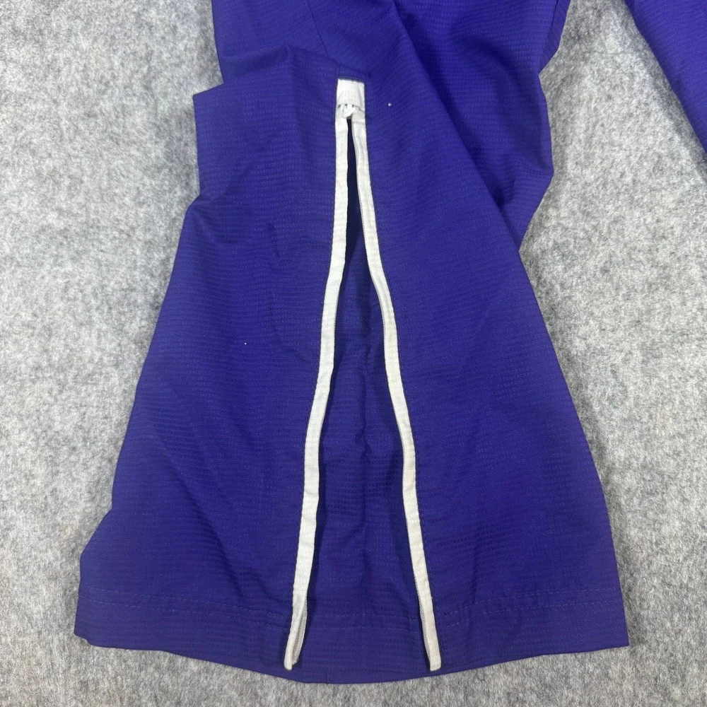 Adidas Climalite Mens Purple Track Pants Zip Ankle Cargo Pocket Large 3109